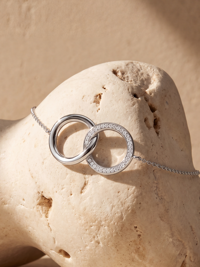 Sela Lab Diamond Loop Bracelet - Sterling Silver