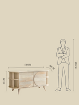 Sierra Two Door Wooden Sideboard - Light Wood