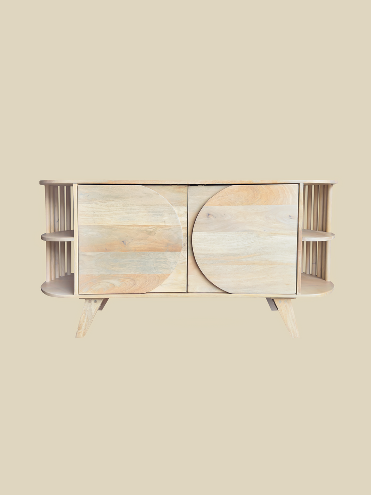 Sierra Two Door Wooden Sideboard - Light Wood