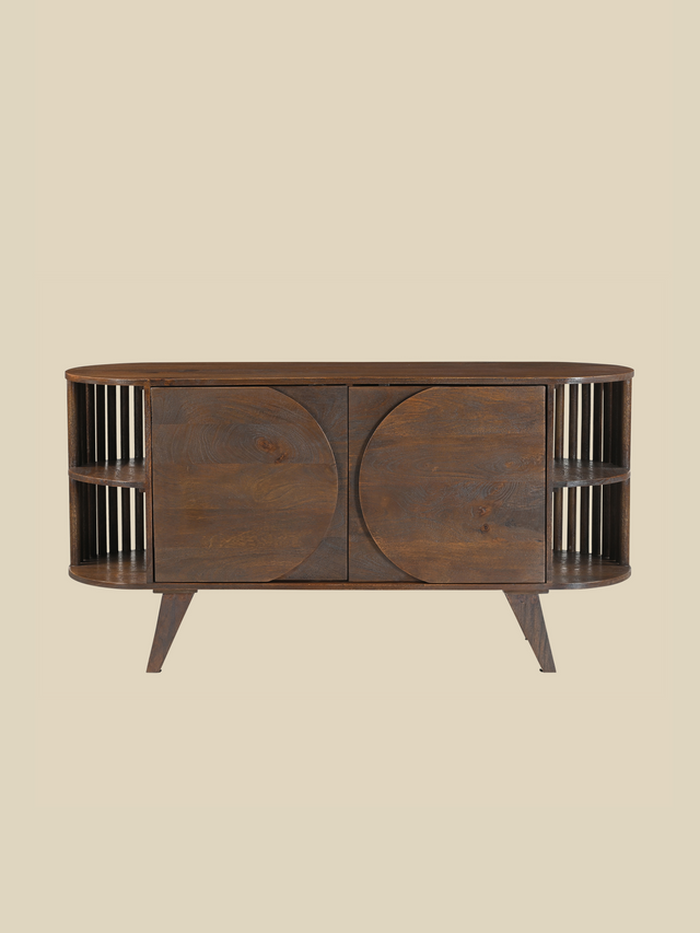 Sierra Two Door Wooden Cabinet - Brown
