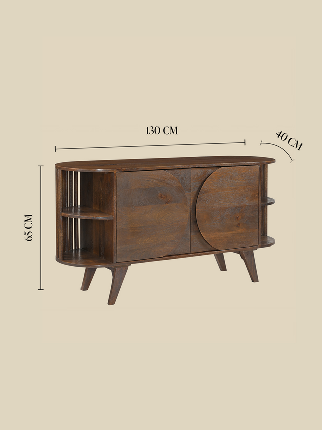 Sierra Two Door Wooden Cabinet - Brown