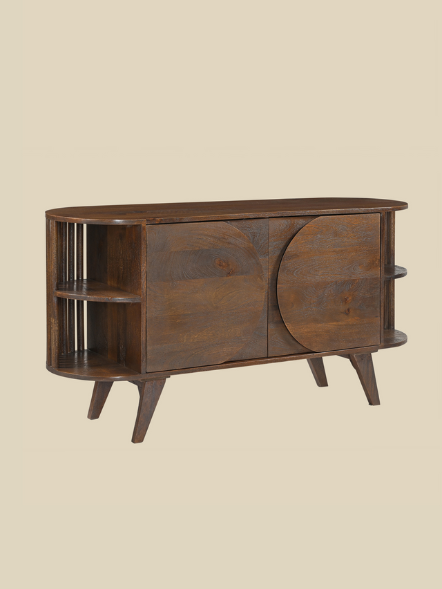 Sierra Two Door Wooden Cabinet - Brown