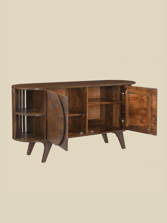 Sierra Two Door Wooden Cabinet - Brown