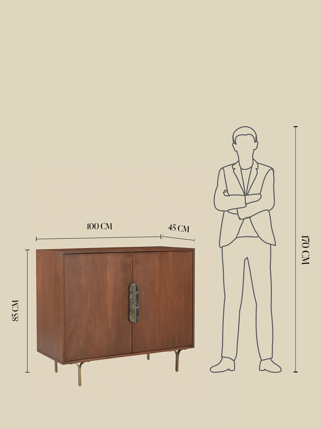 Menlo Two Door Wooden Cabinet