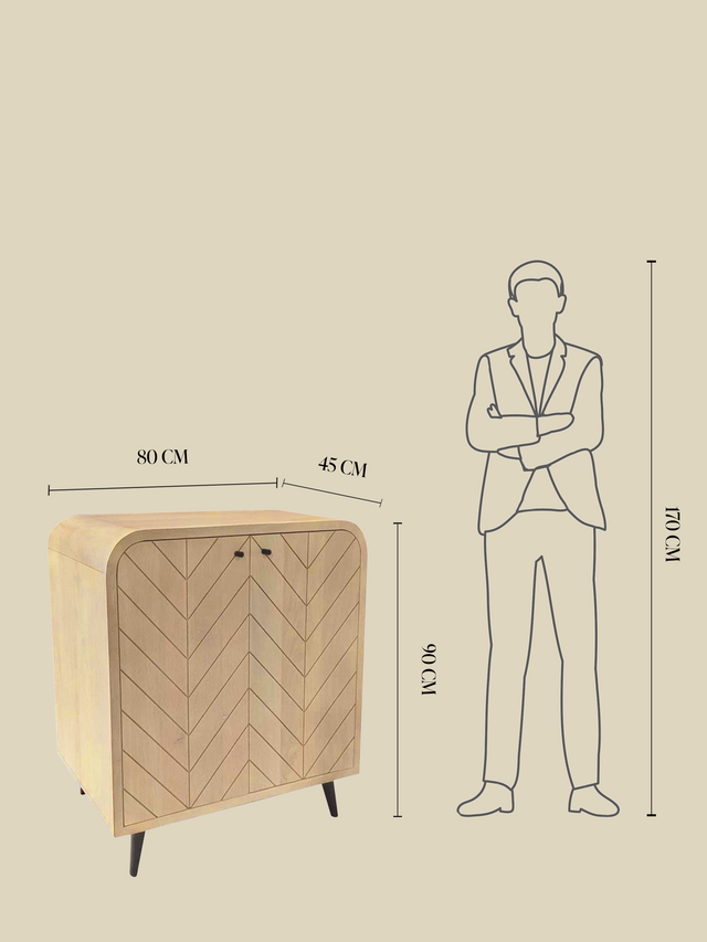 Cayman Two Door Wooden Cabinet