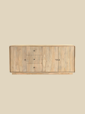 Luce Mango Wood Three Door Sideboard