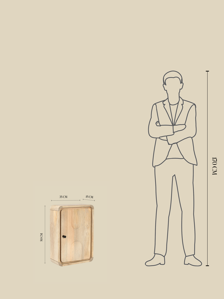Luce Mango Wood One Door Cabinet