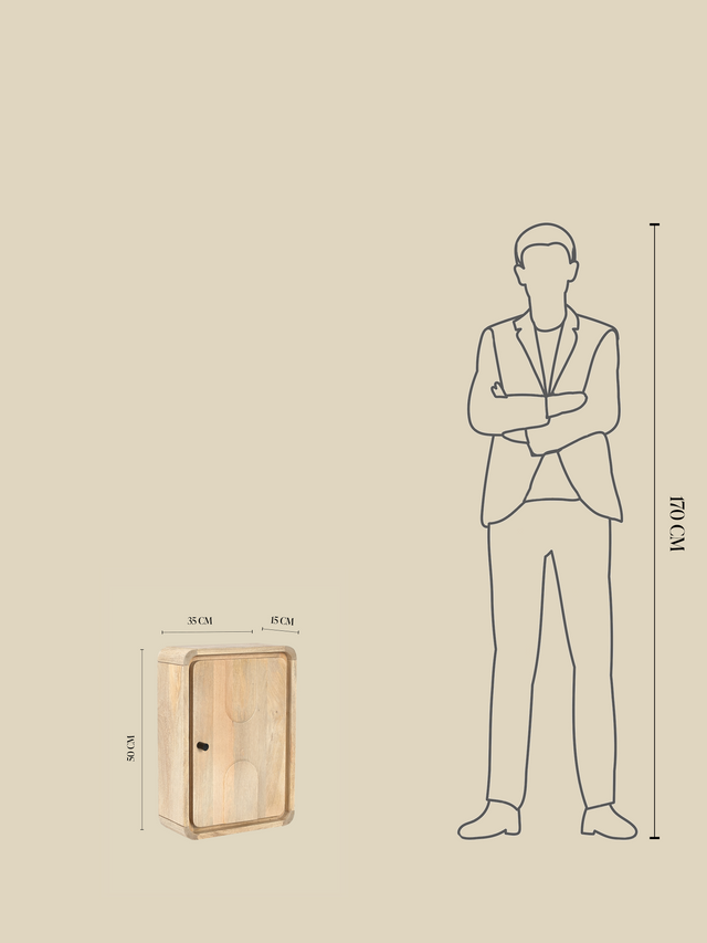 Luce Mango Wood One Door Cabinet