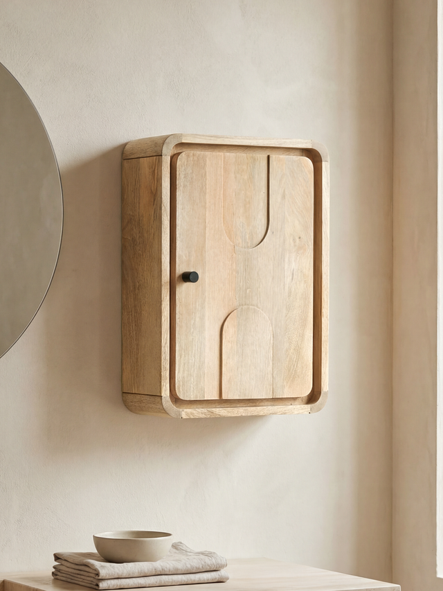 Luce Mango Wood One Door Cabinet