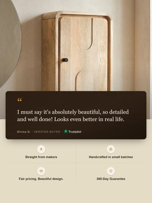 Luce Mango Wood One Door Cabinet