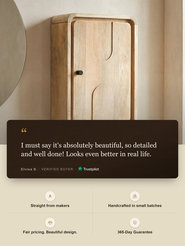 Luce Mango Wood One Door Cabinet