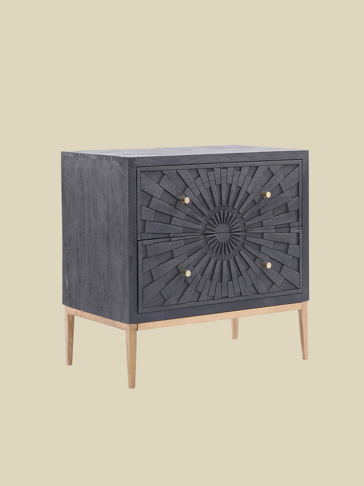 Amara Two Drawer Wooden Chest