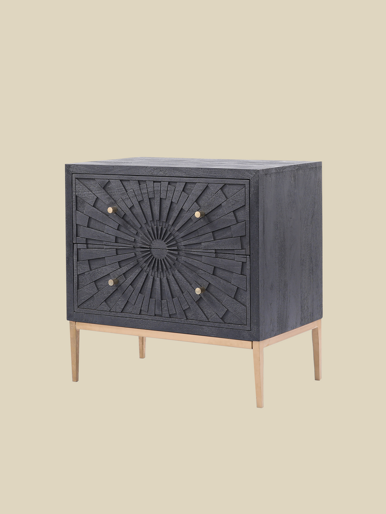 Amara Two Drawer Wooden Chest