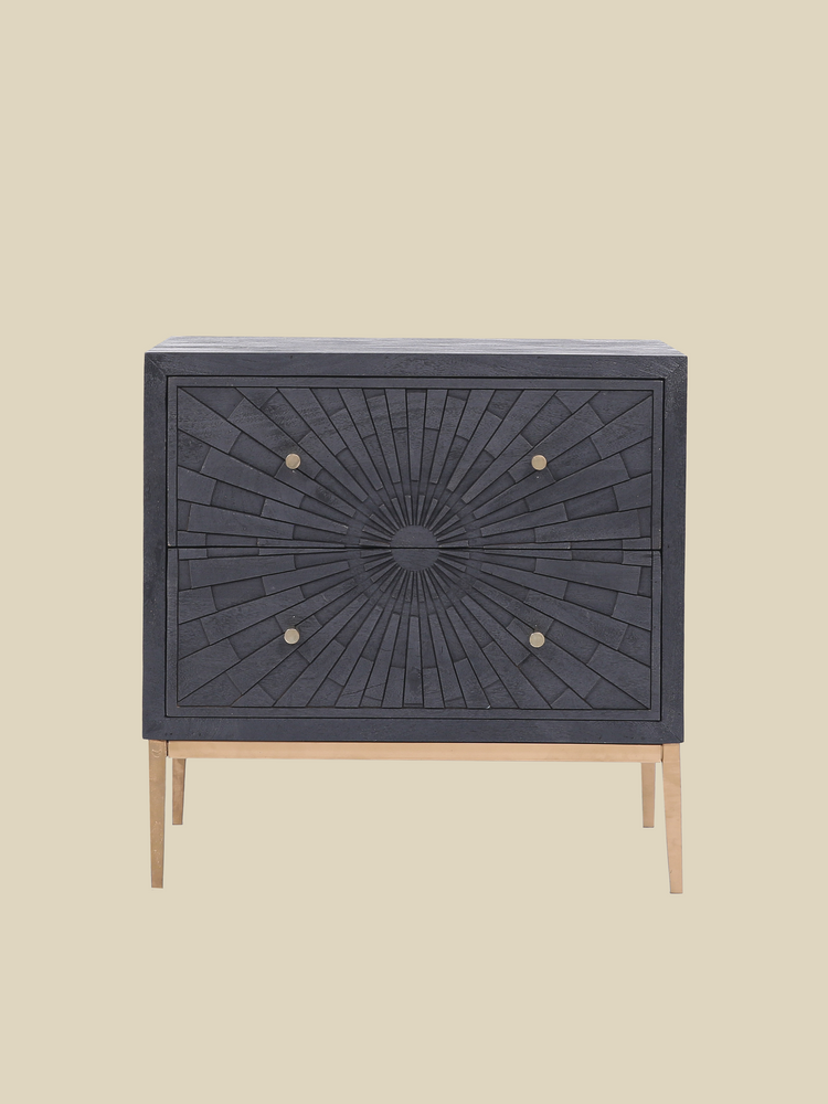 Amara Two Drawer Wooden Chest