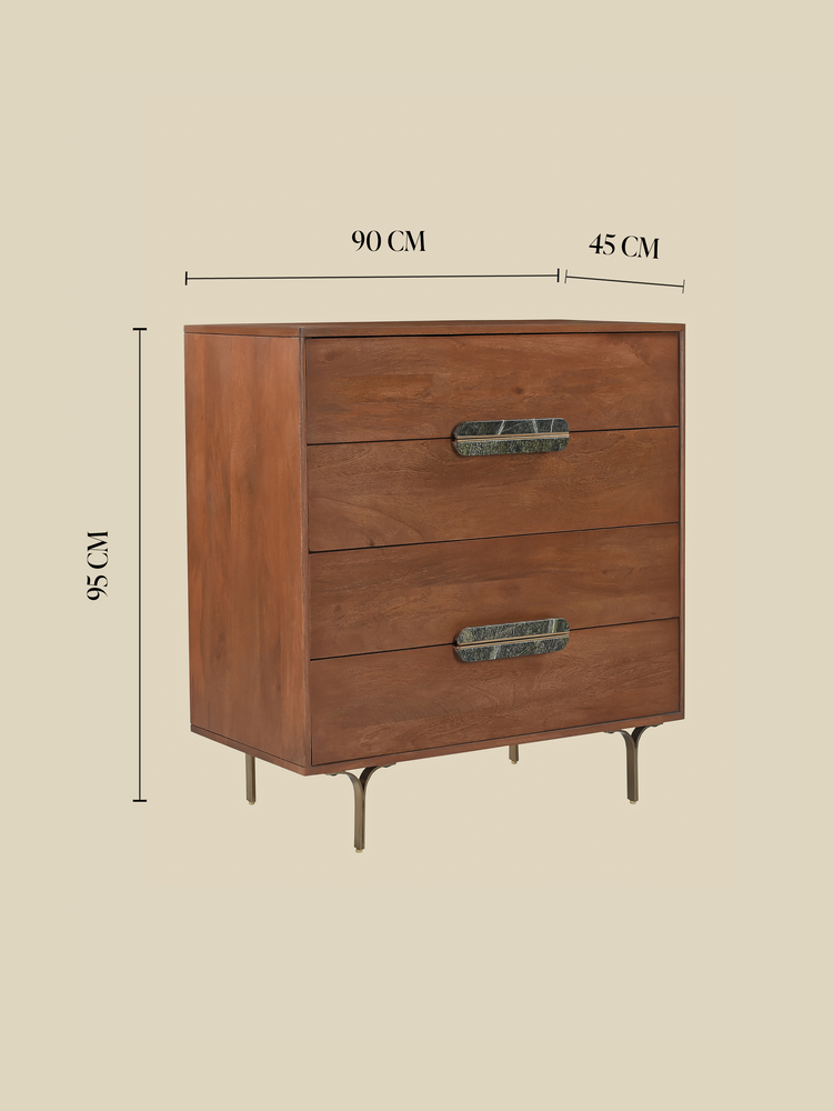 Menlo Four Drawer Wooden Chest