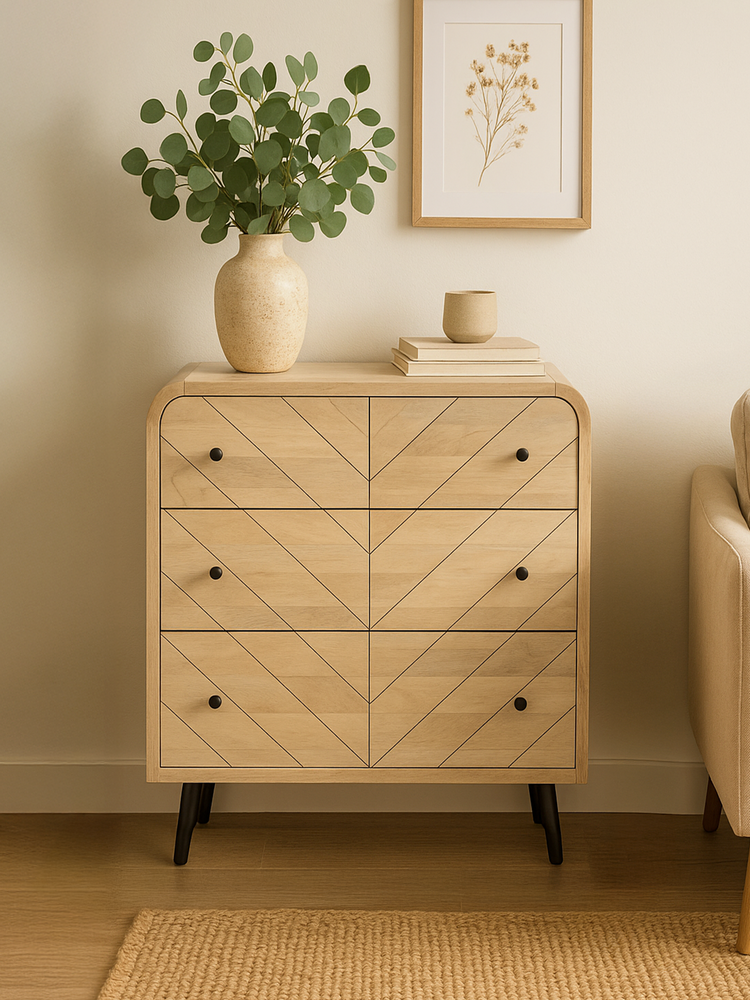 Cayman Three Drawer Wooden Chest