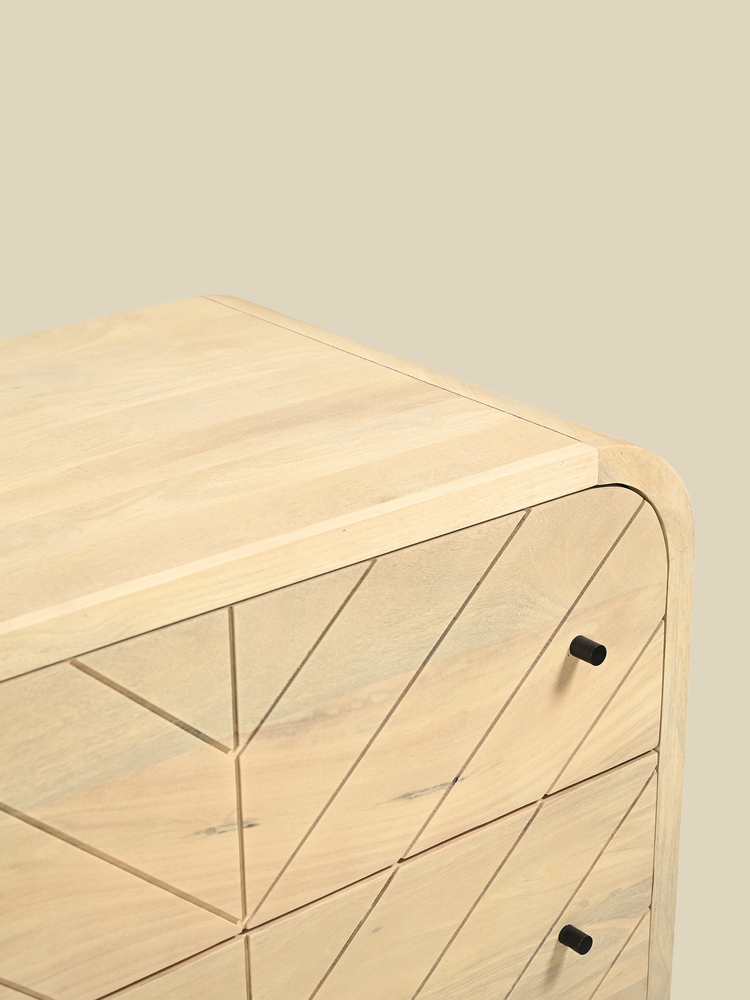 Cayman Three Drawer Wooden Chest