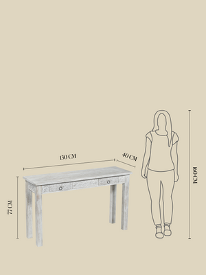 Alina Two Drawer Wooden Console Table