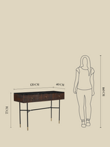 Monroe Black Marble Top Console Table