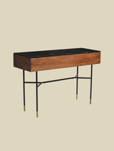 Monroe Black Marble Top Console Table