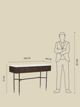 Monroe White Marble Top Console Table