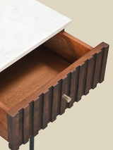 Monroe White Marble Top Console Table