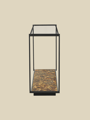 Nova Iron Console Table with Glass Top