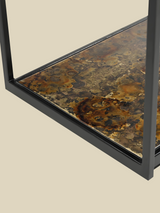 Nova Iron Console Table with Glass Top