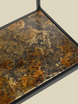 Nova Iron Console Table with Glass Top