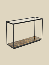 Nova Iron Console Table with Glass Top