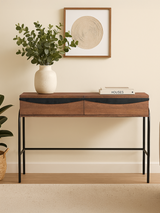 Danton Two Drawer Wooden Console Table