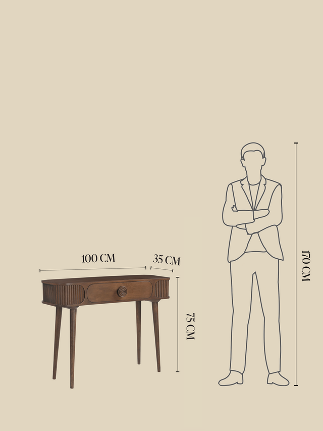 Abaca Mango Wood Console Table