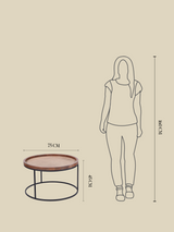 Paxon Wooden Coffee Table With Cane