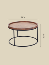 Paxon Wooden Coffee Table With Cane