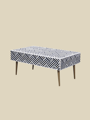 Rini One Drawer Bone Inlay Coffee Table