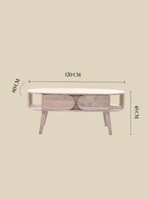 Sierra One Drawer Wooden Coffee Table