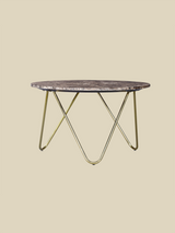 Aiden Marble Coffee Table - Gold Base