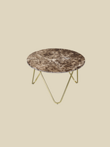 Aiden Marble Coffee Table - Gold Base