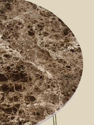 Aiden Marble Coffee Table - Gold Base