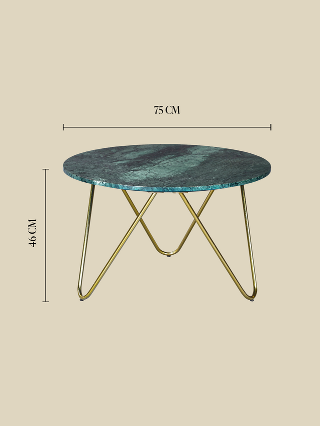 Corey Marble Coffee Table - Gold Base