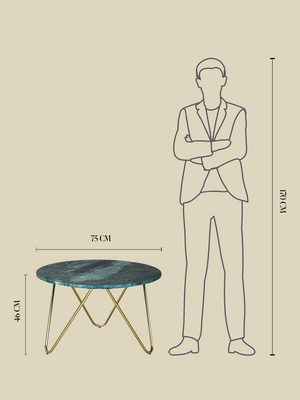 Corey Marble Coffee Table - Gold Base