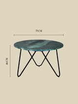 Corey Marble Coffee Table - Black Base