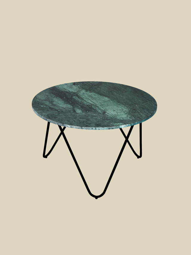 Corey Marble Coffee Table - Black Base