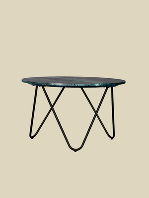 Corey Marble Coffee Table - Black Base