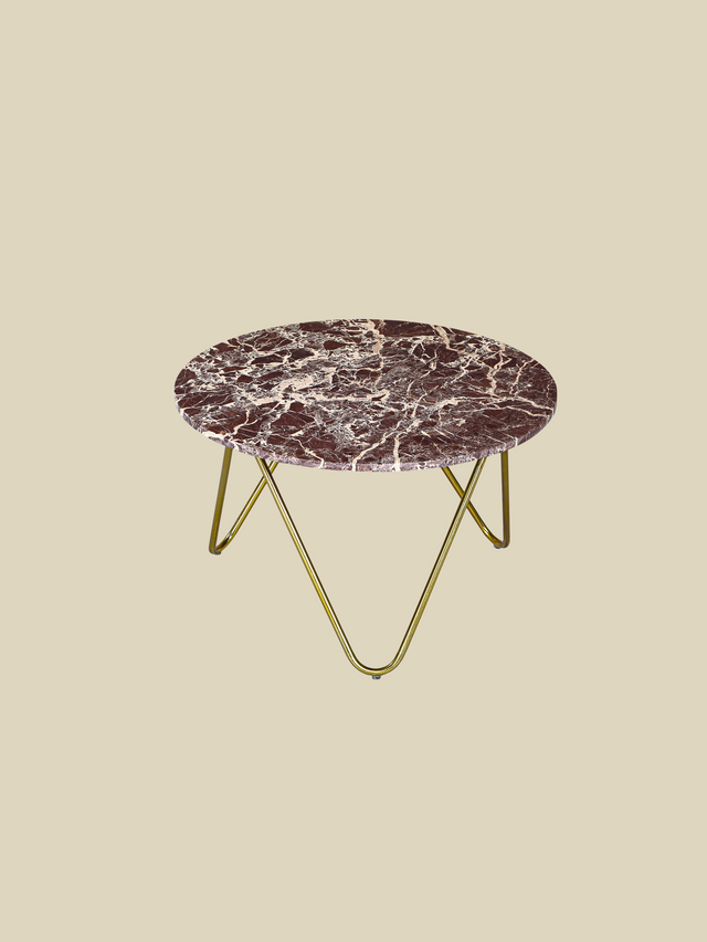 Edwin Marble Coffee Table - Gold Base
