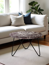 Edwin Marble Coffee Table - Black Base