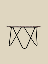 Edwin Marble Coffee Table - Black Base