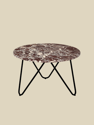 Edwin Marble Coffee Table - Black Base
