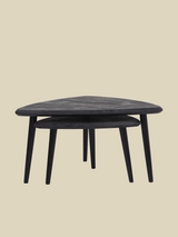 Cairo Wooden Nesting Coffee Tables - Black