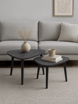 Cairo Wooden Nesting Coffee Tables - Black